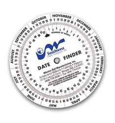 Date Finder (6" Diameter) (Imprint Area: 1" X 1-1/2")